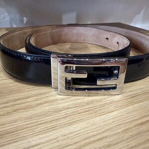 Fendi patent leather men’s belt